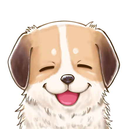 笑顔の犬のイラスト